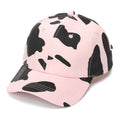 Womens Cow Print Baseball Cap Unisex Adjustable Baseball Hat Casual Cotton Sun Hats for Teen Girls