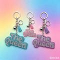 Bling Rhinestone The Queen Letter Keychain( 50 $ free shipping