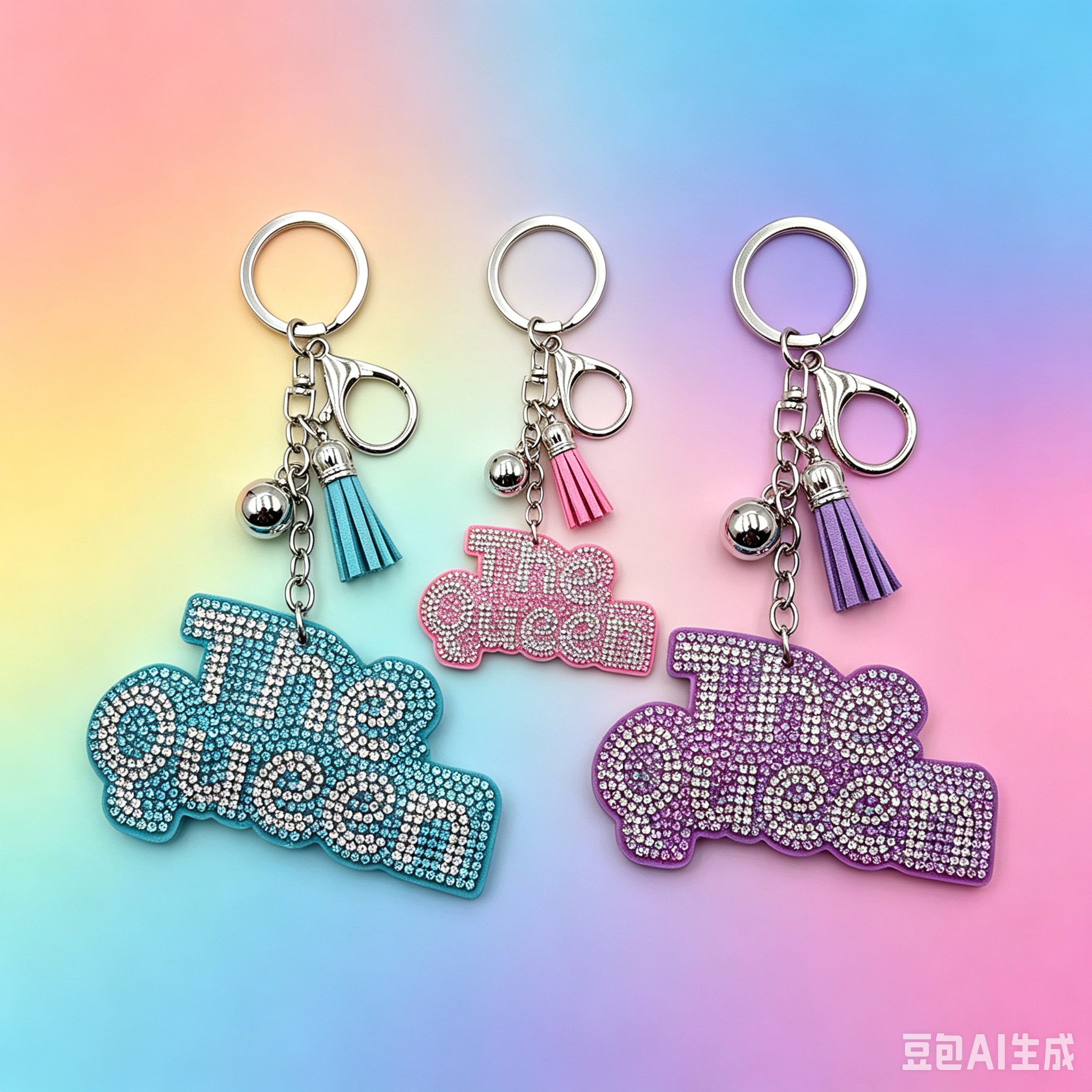 Bling Rhinestone The Queen Letter Keychain( 50 $ free shipping